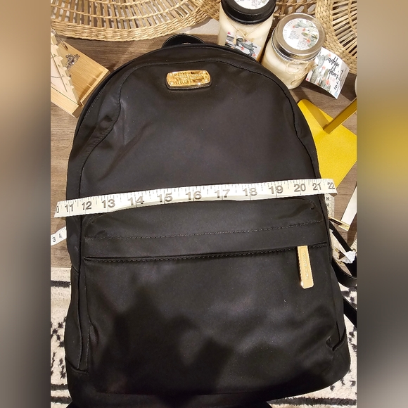 NWT Black MK Nylon Leather Strap Backpack - Picture 7 of 8